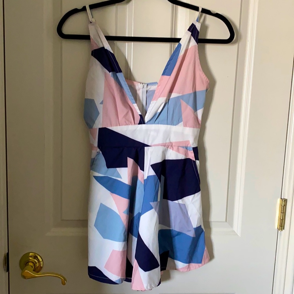 Color block romper